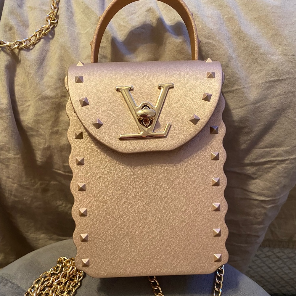 tan / nude mini purse